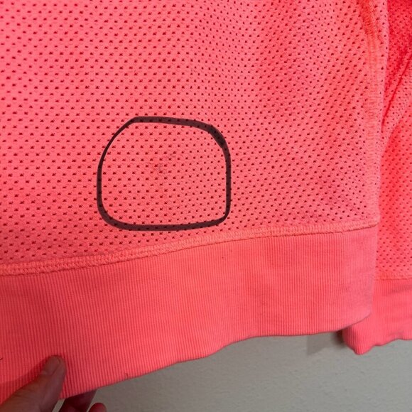 DKNY Sprint Mesh Relaxed Full Zip Hoodie Xtra Small in Aprikot - Picture 9 of 9